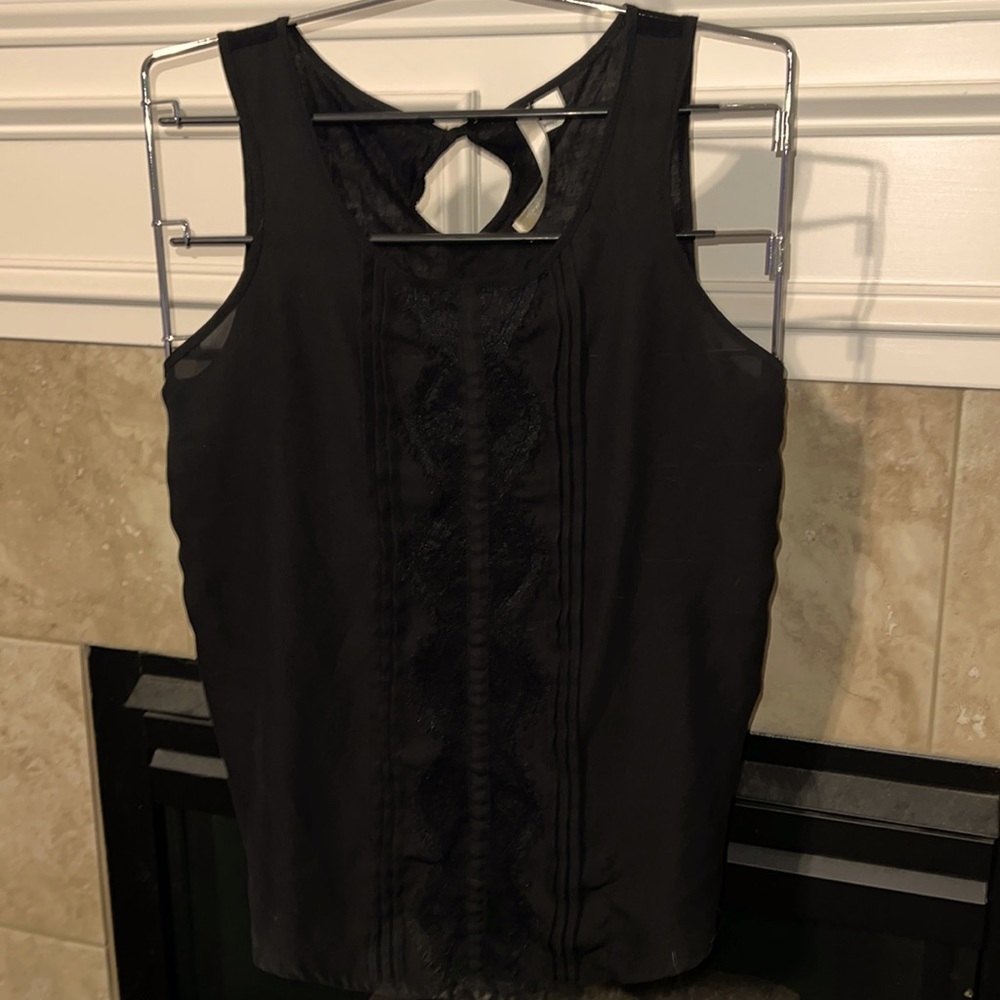 Lace center true black LC tank top